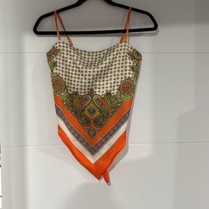 Orange bandana top